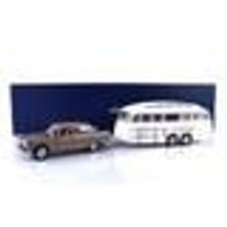 Voiture Miniature de Collection - NOREV - PEUGEOT 404 - 1965 - Caravane Henon - Métallique Marron