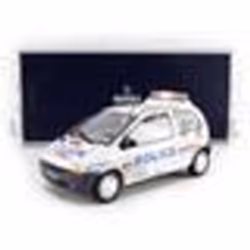 Voiture Miniature de Collection - NOREV - RENAULT Twingo - Police 1995 - 1/18 - Blanc/Bleu/Rouge