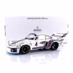 Voiture Miniature de Collection - NOREV - Porsche 935 - 1/18 - Winner 6h Watkins Glen 1976 - Blanc/Rouge/Bleu