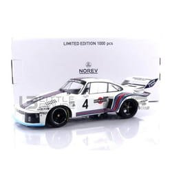 Voiture Miniature de Collection - NOREV - Porsche 935 - 1/18 - Winner 6h Watkins Glen 1976 - Blanc/Rouge/Bleu