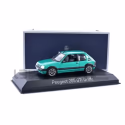 Voiture Miniature de Collection - NOREV - PEUGEOT 205 GTi Griffe - 1990 - Couleur Verte - 1/43