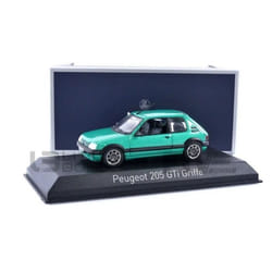 Voiture Miniature de Collection - NOREV - PEUGEOT 205 GTi Griffe - 1990 - Couleur Verte - 1/43
