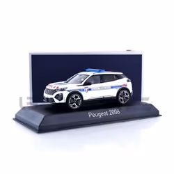 Voiture Miniature de Collection - NOREV 1/43 - PEUGEOT 2008 Police Municipale - Blanc/Bleu/Rouge