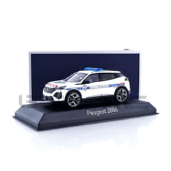 Voiture Miniature de Collection - NOREV 1/43 - PEUGEOT 2008 Police Municipale - Blanc/Bleu/Rouge