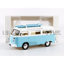 Voiture Miniature de Collection - NOREV - VOLKSWAGEN T2B Camper Van - 1973 - Bleu - 1/43