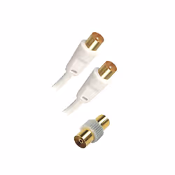 APM 408014, 2 m, Coaxial, Coaxial, Blanc