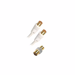 APM 408015, 5 m, Coaxial, Coaxial, Blanc
