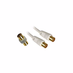 APM 408015 câble coaxial 5 m Blanc