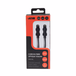 APM 416010 câble de fibre optique 5 m TOSLINK Noir