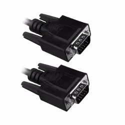 APM 510011, 1,8 m, VGA (D-Sub), VGA (D-Sub), Mâle, Mâle, Noir