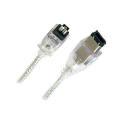 Câble Firewire IEEE 1394 - APM - 1 m - Noir ou Transparent - Mâle/Mâle - 6c/4c