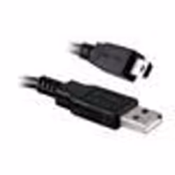 Cordon USB 2.0 - APM - USB-A/Mini USB - Mâle/Mâle - Noir - 1m