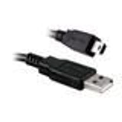 Cordon USB 2.0 - APM - USB-A/Mini USB - Mâle/Mâle - Noir - 1m