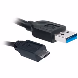 APM Cordon USB 2.0 USB-A/Micro USB - Mâle/Mâle - Noir - 1m