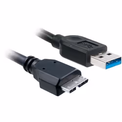 Cordon USB 3.0 - APM - 1m - USB-A Mâle/Micro B Mâle - Noir - Transfert 4.8Gb/s