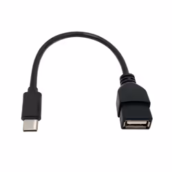 APM 570320, 0,1 m, USB A, USB C, USB 2.0, Noir