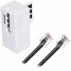 Cordon ADSL RJ11 - APM - 5m - Noir - avec filtre ADSL