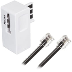 Cordon ADSL RJ11 - APM - 5m - Noir - avec filtre ADSL