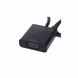 APM 590472 câble vidéo et adaptateur 0,1 m HDMI + 3.5mm VGA (D-Sub) Noir
