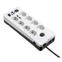 Eaton PB8TUD protection surtension Noir, Blanc 8 sortie(s) CA 220 - 250 V 1,5 m