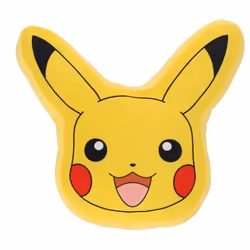 POKEMON - Coussin 3D Pikachu joyeux - 100% Polyester - Jaune