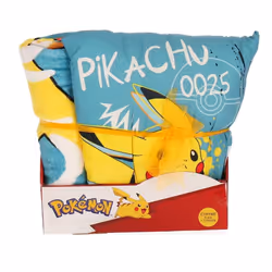 POKEMON - Coffret plaid et coussin Pokémon Pikachu - Plaid tout doux 100x140 cm et coussin carré 35x35 cm