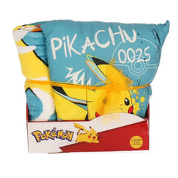 POKEMON - Coffret plaid et coussin Pokémon Pikachu - Plaid tout doux 100x140 cm et coussin carré 35x35 cm