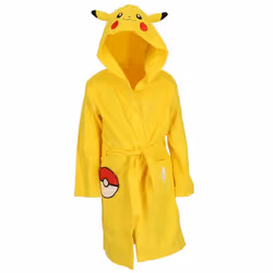 POKEMON - Peignoir de bain Pikachu - Jaune - 100% Coton - 300 GSM - 6/8 ans