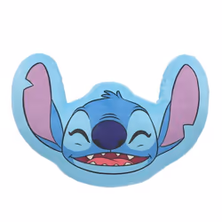 DISNEY - Coussin 3D Stitch - 100% Polyester - 200 GSM - Bleu