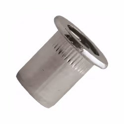 Écrou aveugle cranté inox A2 tête plate.