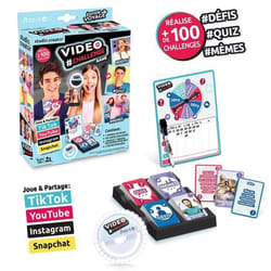 Jeu de quiz et mèmes - CANAL TOYS - Mini Vidéo Challenge - Anneau LED Selfie - Multicolore - 10 ans+