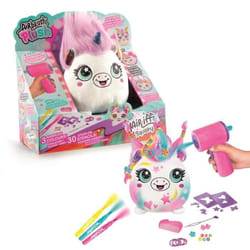 Canal Toys - Airbrush Plush - Peluche Squishy Hair’iffic  à coiffer et décorer avec spray électronique feutres -AIR 040- aléatoire