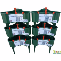 Description : en plastique recyclé. Capacité 2 L. Section centrale 26*26 mm pour mise en place du tuteur. 2 bouchons amovible ...