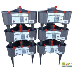 Mikado - Réservoir Lot de 6 Réservoirs 2L pour tuteur anthracite