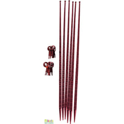 Mikado - Tuteur Tomate - pack 180 cerise: 6 tuteurs 180 cm et 24 attaches