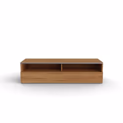 OXFORD - Meuble TV bois clair avec demi-porte bois clair