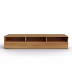 OXFORD - Meuble TV bois clair avec demi-porte bois clair