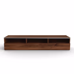 PADDINGTON - Meuble TV bois foncé avec demi-porte bois foncé