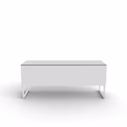 QUEENSBURY - Meuble TV blanc avec porte blanche