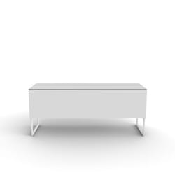 QUEENSBURY - Meuble TV blanc avec porte blanche