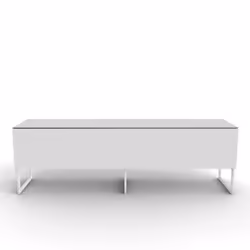 QUEENSBURY - Meuble TV blanc avec porte blanche