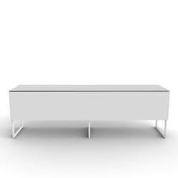 QUEENSBURY - Meuble TV blanc avec porte blanche