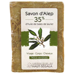 Laboratoire du Haut-Ségala Savon d'Alep 35% Baies de Laurier 200 g