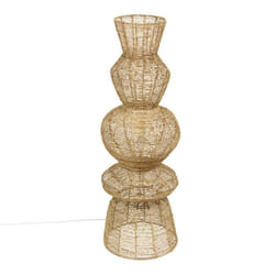 Lampadaire en jute et acier design Naturel 37x37x109 cm