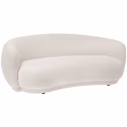 Canape 2pl org boucl nesky blc - Atmosphera createur d'interieur. Couleur : Blanc. Matière principale : Panneau de contreplaq ...