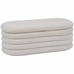 Banc coffre boucl giulia blc - Atmosphera createur d'interieur. Couleur : Blanc. Matière principale : Mdf - panneau de fibres ...