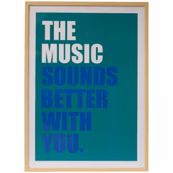 Affiche cad music darius 50x70 - Atmosphera createur d'interieur. Couleur : Vert. Matière principale : Mdf - panneau de fibre ...