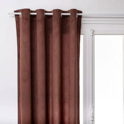 Rideau Lilou marron tonka 140x260cm Atmosphera créateur d'intérieur