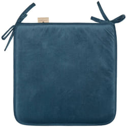 Galette de chaise Lilou bleu canard D38x38cm Atmosphera créateur d'intérieur