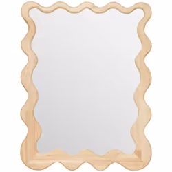 Miroir bois vague brooke 62x48 - Atmosphera createur d'interieur. Couleur : Beige. Matière principale : Verre. Longueur : 48. ...